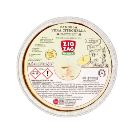 ZIG ZAG CANDELA FIACCOLA D.14 Citronella